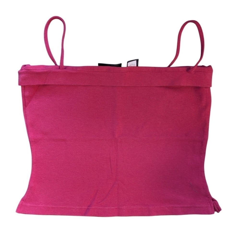 Vintage Moda International Red Cami Top Medium Cotton Lycra Spandex Spaghetti